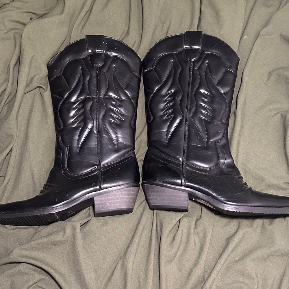 Nevada Black  Western Cowboy Boots